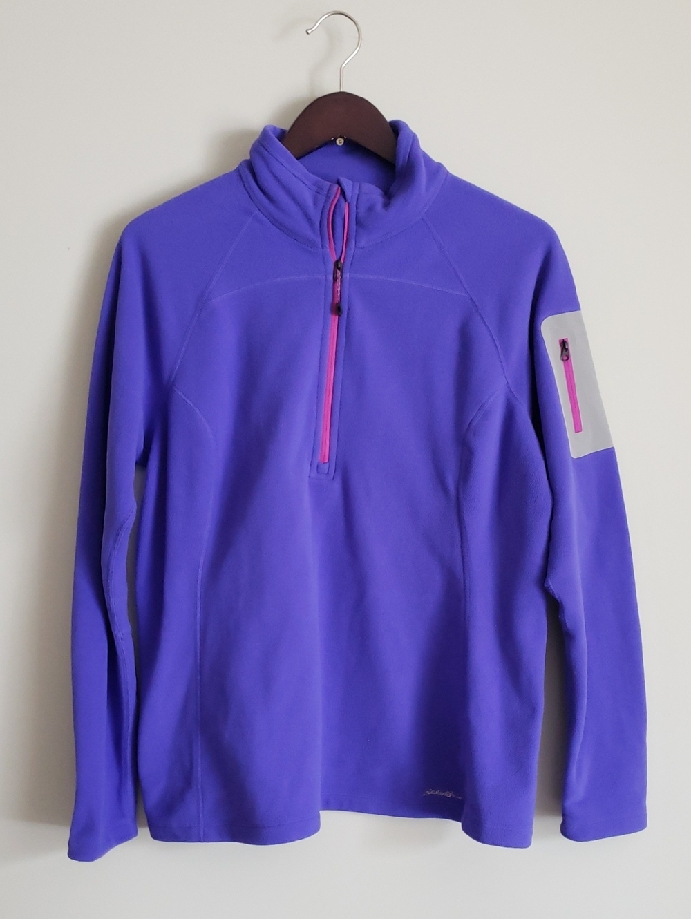 Eddie Bauer Purple 1/4 Zip Fleece Pullover